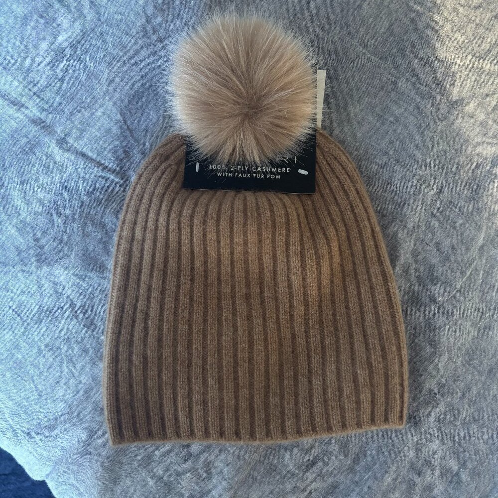 cashmere pompom beanie